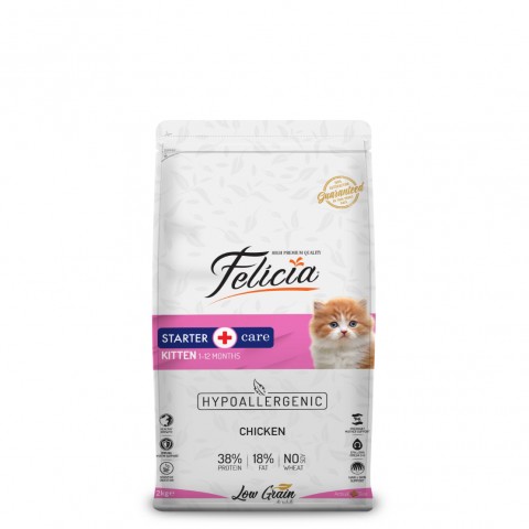 Felicia 2 Kg Kolajenli Tavuklu Az Tahıllı Yavru Kedi Maması HypoAllergenic Kedi Maması