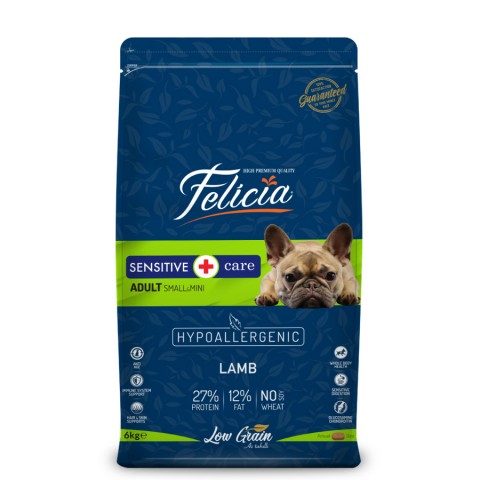 Felicia 6 Kg Kuzulu Az Tahıllı Small/Mini Yetişkin Köpek Maması  HypoAllergenic Köpek Maması