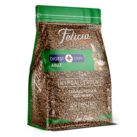 Felicia 5x1 Kg Tavuklu Az Tahıllı Yetişkin Kedi Maması HypoAllergenic Kedi Maması