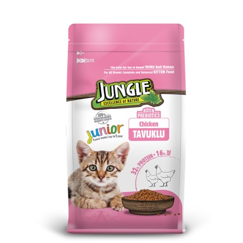 Jungle 1,5 kg-4 Adet Yavru Tavuklu Kedi Maması